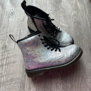 Women’s Silver Doc Marten boots